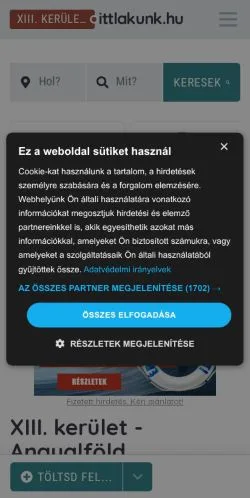 Podgląd witryny XIII. Kerület Ittlakunk, medium z kraju Węgry do artykułów sponsorowanych