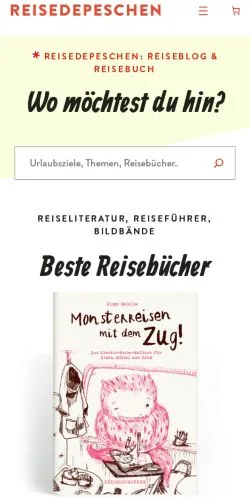Anteprima del sito Reisedepeschen, media di Germania per articoli sponsorizzati