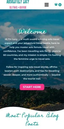 Forhåndsvisning av nettstedet Absolutely Lucy, medium fra Storbritannia for sponsede artikler