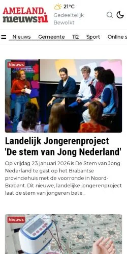 Anteprima del sito Ameland Nieuws, media di Paesi Bassi per articoli sponsorizzati