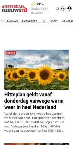 Podgląd witryny Amsterdam. Jouw wereld. Jouw nieuws., medium z kraju Holandia do artykułów sponsorowanych