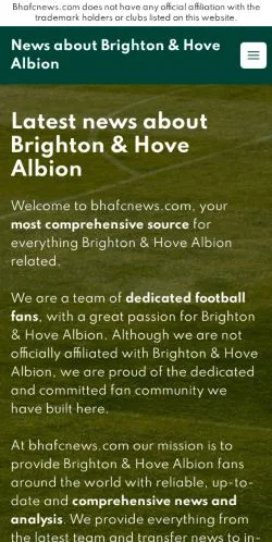 Anteprima del sito BHAFC News, media di Stati Uniti per articoli sponsorizzati