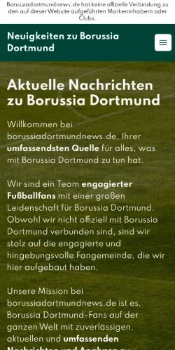 Anteprima del sito Borussia Dortmund News, media di Germania per articoli sponsorizzati