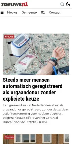Anteprima del sito Delft Nieuws, media di Paesi Bassi per articoli sponsorizzati