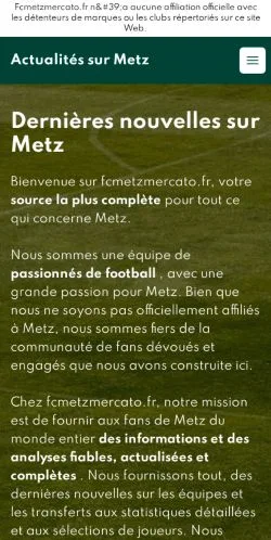 Anteprima del sito Metz News, media di Francia per articoli sponsorizzati