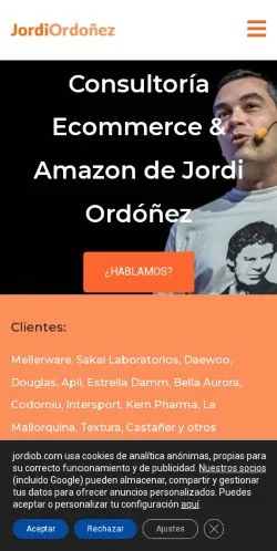 Anteprima del sito Jordi Ordóñez, media di Spagna per articoli sponsorizzati