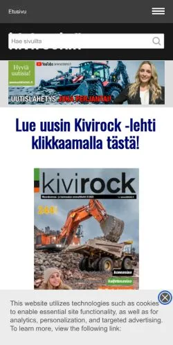 Anteprima del sito kivirock.fi, media di Finlandia per articoli sponsorizzati