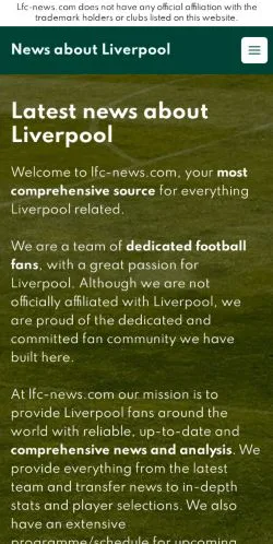 Anteprima del sito Liverpool News, media di Stati Uniti per articoli sponsorizzati