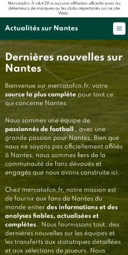 Anteprima del sito Nantes News, media di Francia per articoli sponsorizzati