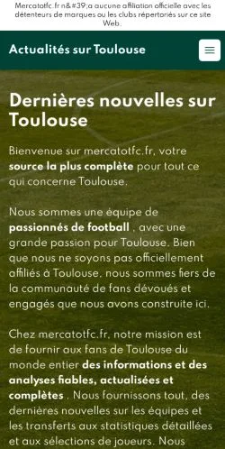 Anteprima del sito Toulouse News, media di Francia per articoli sponsorizzati