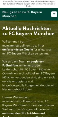 Podgląd witryny FC Bayern München News, medium z kraju Niemcy do artykułów sponsorowanych