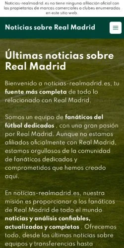 Anteprima del sito Real Madrid News, media di Spagna per articoli sponsorizzati