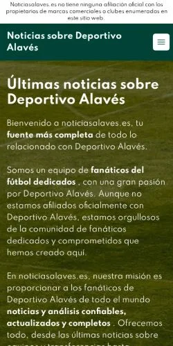 スポンサード記事向けのスペインメディア、Deportivo Alavés Newsのサイトプレビュー