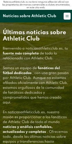 Anteprima del sito Athletic Club News, media di Spagna per articoli sponsorizzati