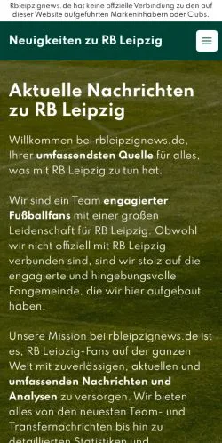 Podgląd witryny RB Leipzig News, medium z kraju Niemcy do artykułów sponsorowanych