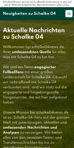 스폰서 기사용 독일 매체 Schalke 04 News 사이트 미리보기