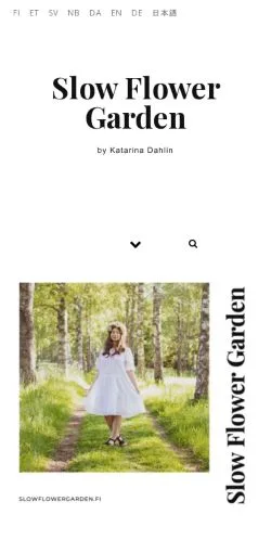 Anteprima del sito Slow Flower Garden, media di Finlandia per articoli sponsorizzati
