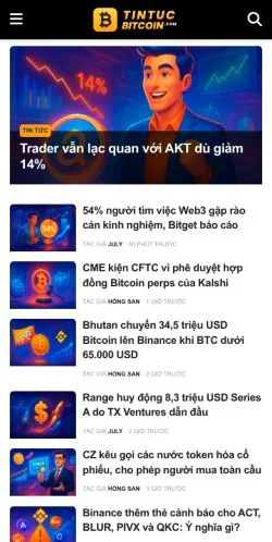 スポンサード記事向けのベトナムメディア、Tin Tức Bitcoinのサイトプレビュー