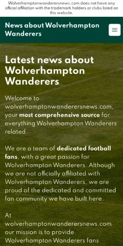 Anteprima del sito Wolverhampton Wanderers News, media di Stati Uniti per articoli sponsorizzati