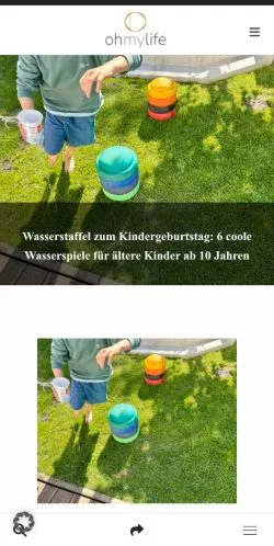 Podgląd witryny Ohmylife, medium z kraju Niemcy do artykułów sponsorowanych