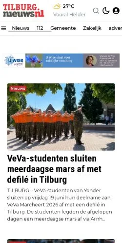 Anteprima del sito Tilburg Nieuws, media di Paesi Bassi per articoli sponsorizzati