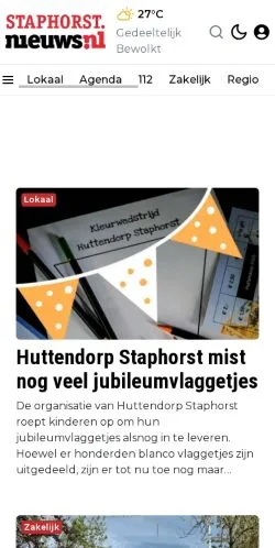 Podgląd witryny Staphorst. Jouw wereld. Jouw nieuws., medium z kraju Holandia do artykułów sponsorowanych