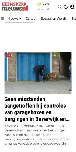 Anteprima del sito Heemskerk Nieuws, media di Paesi Bassi per articoli sponsorizzati