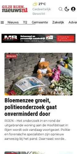Podgląd witryny Gilze En Rijen, medium z kraju Holandia do artykułów sponsorowanych