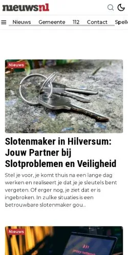 Anteprima del sito Hilversum Nieuws, media di Paesi Bassi per articoli sponsorizzati