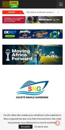 スポンサード記事向けのフランスメディア、Mediaguineeのサイトプレビュー