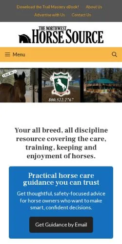 스폰서 기사용 미국 매체 The Northwest Horse Source 사이트 미리보기