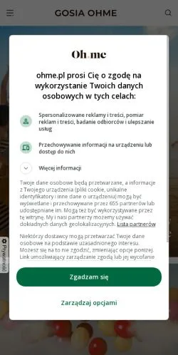 Aperçu du site Ohme, média de Pologne pour articles sponsorisés
