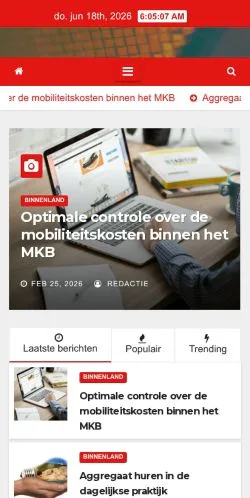 스폰서 기사용 네덜란드 매체 Ondernemers Nederland 사이트 미리보기