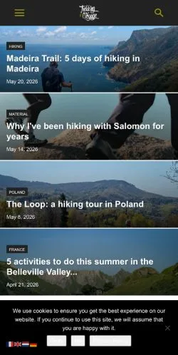 스폰서 기사용 프랑스 매체 Trekking Et Voyage 사이트 미리보기