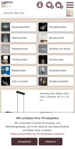 Anteprima del sito LED Leuchten, media di Germania per articoli sponsorizzati