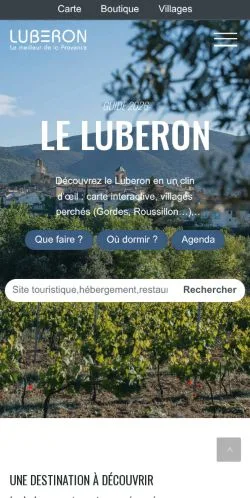 Aperçu du site Luberon, média de France pour articles sponsorisés