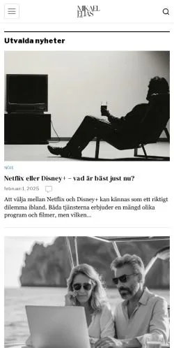 Podgląd witryny Mikael Elias, medium z kraju Szwecja do artykułów sponsorowanych