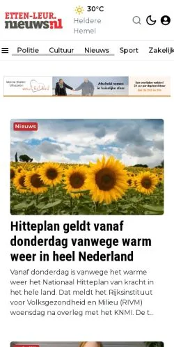 Sponsorlu makaleler için Hollanda medyası Etten-Leur. Jouw wereld. Jouw nieuws. sitesinin önizlemesi