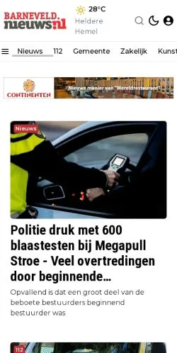 Podgląd witryny Barneveld. Jouw wereld. Jouw nieuws., medium z kraju Holandia do artykułów sponsorowanych