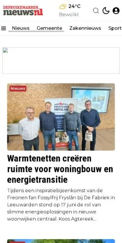 Vorschau der Website De Fryske Marren, Medium aus Niederlande für gesponserte Artikel