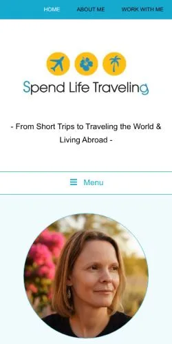 Anteprima del sito Spend Life Traveling, media di Stati Uniti per articoli sponsorizzati