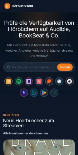 스폰서 기사용 독일 매체 HörbuchHeld 사이트 미리보기