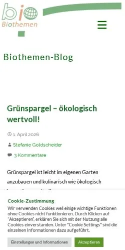 Anteprima del sito Biothemen Blog, media di Germania per articoli sponsorizzati