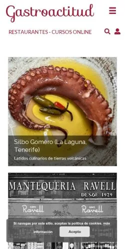 Anteprima del sito GastroActitud, media di Spagna per articoli sponsorizzati