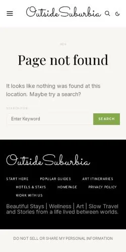 Anteprima del sito Homepage • Outside Suburbia, media di Stati Uniti per articoli sponsorizzati