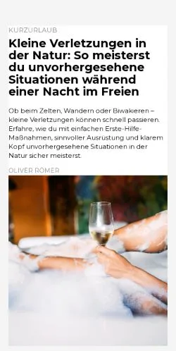 Anteprima del sito reisentipps.de, media di Germania per articoli sponsorizzati