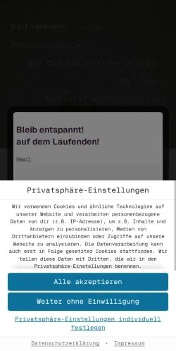 Anteprima del sito Bleib Entspannt, media di Germania per articoli sponsorizzati