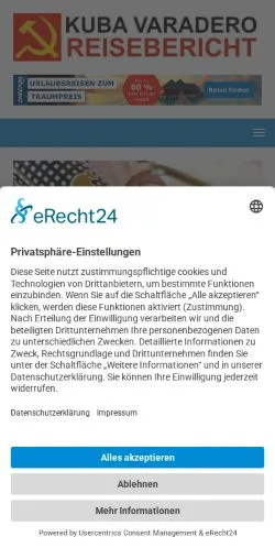 Anteprima del sito Kuba Varadero ☀️ Reisebericht, media di Germania per articoli sponsorizzati