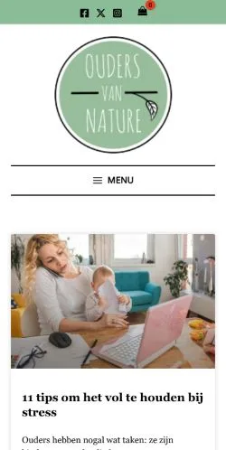 Anteprima del sito Ouders Van Nature, media di Paesi Bassi per articoli sponsorizzati