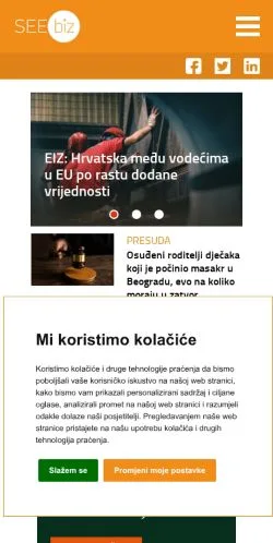 Anteprima del sito SEEbiz, media di Stati Uniti per articoli sponsorizzati